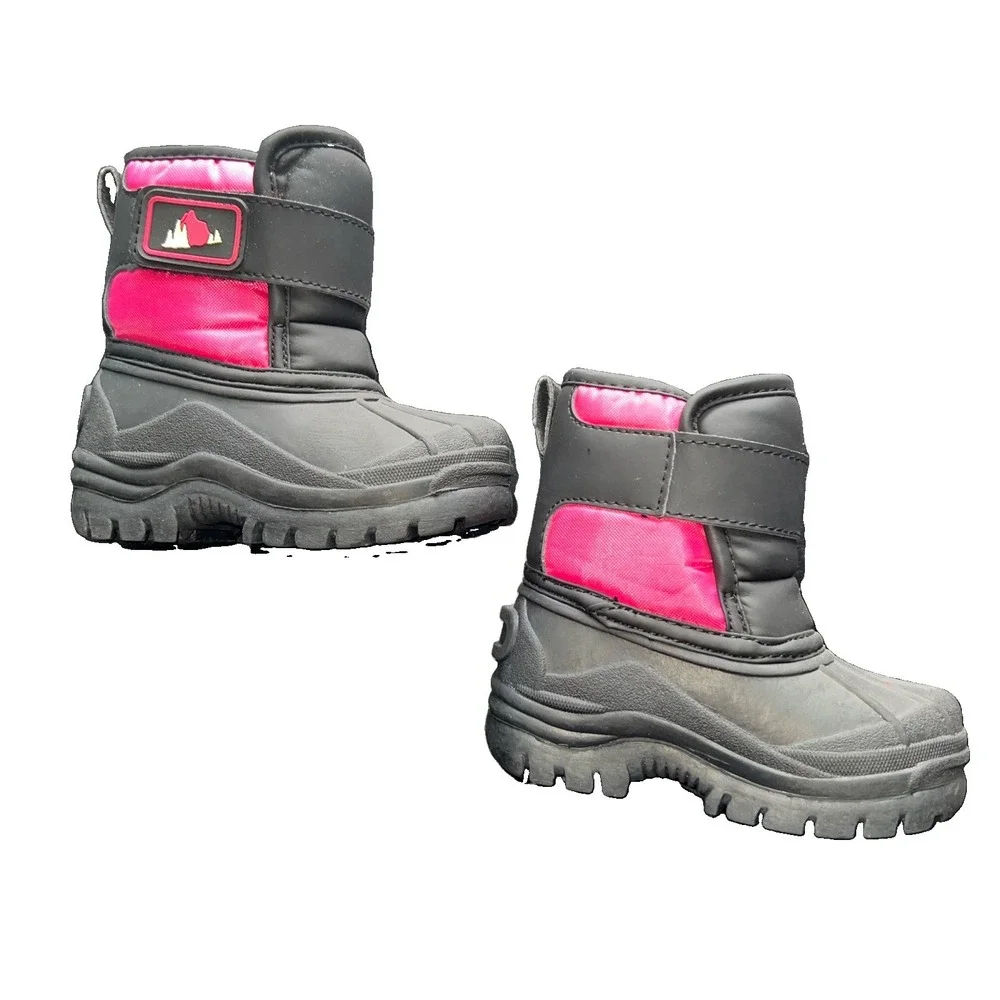 Mountain Creek Kids Winter insulated snow Boots US 6M Girls Baby Black/ Pink